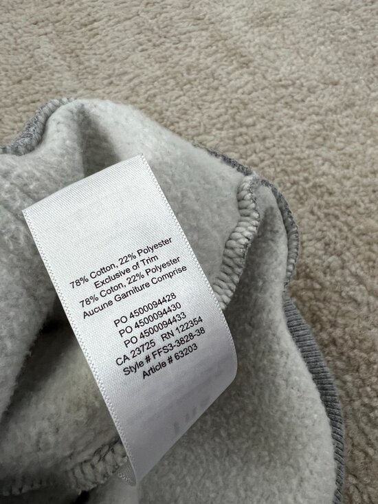 Aritzia Tna Cozy Fleece Grey Hoodie Sweatshirt S Cotton - Picture 9 of 9